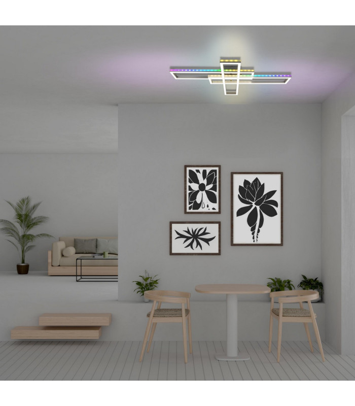 Bantry Dimmable LED CCT Flush Ceiling Light Aluminium 2700-6500K Remote Control Timer Function-3