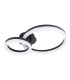 Circulo Dimmable LED Twin Ring Flush Ceiling Light Black 2900K-1