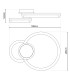 Circulo Dimmable LED Twin Ring Flush Ceiling Light Black 2900K-3