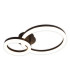 Circulo Dimmable LED Twin Ring Flush Ceiling Light Black 2900K-4