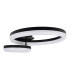 Circulo Dimmable LED Twin Ring Flush Ceiling Light Black 2900K-5