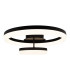 Circulo Dimmable LED Twin Ring Flush Ceiling Light Black 2900K-8