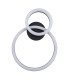 Circulo Dimmable LED Twin Ring Flush Ceiling Light Black 2900K-15