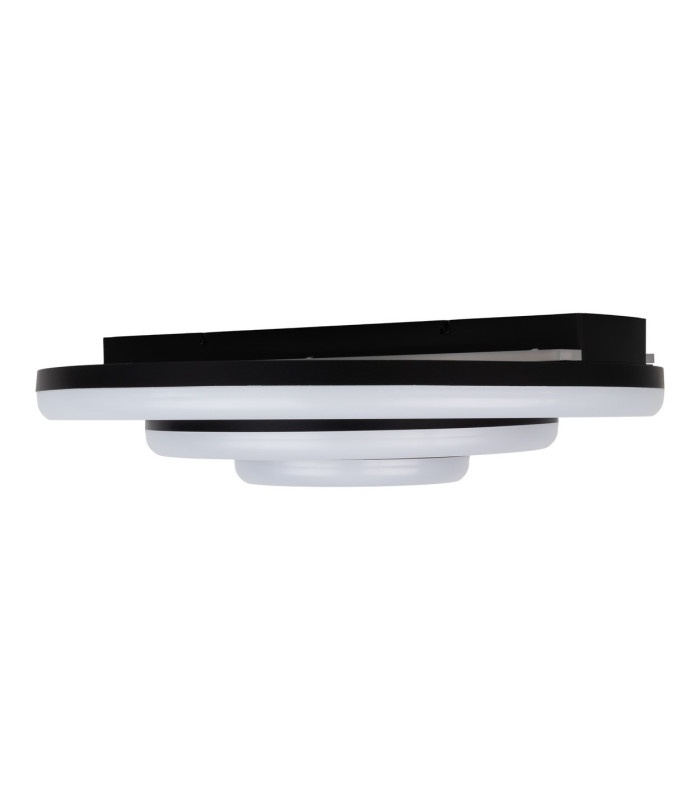 Circulo Dimmable LED Triple Ring Flush Ceiling Light Black 2900-4100K Remote Control-8