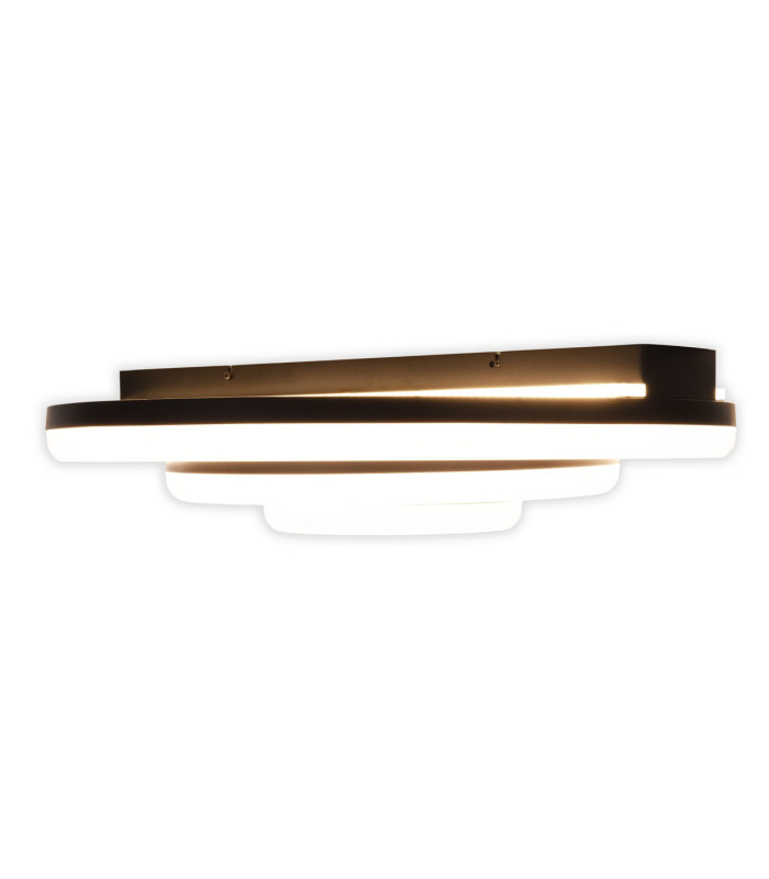 Circulo Dimmable LED Triple Ring Flush Ceiling Light Black 2900-4100K Remote Control-9