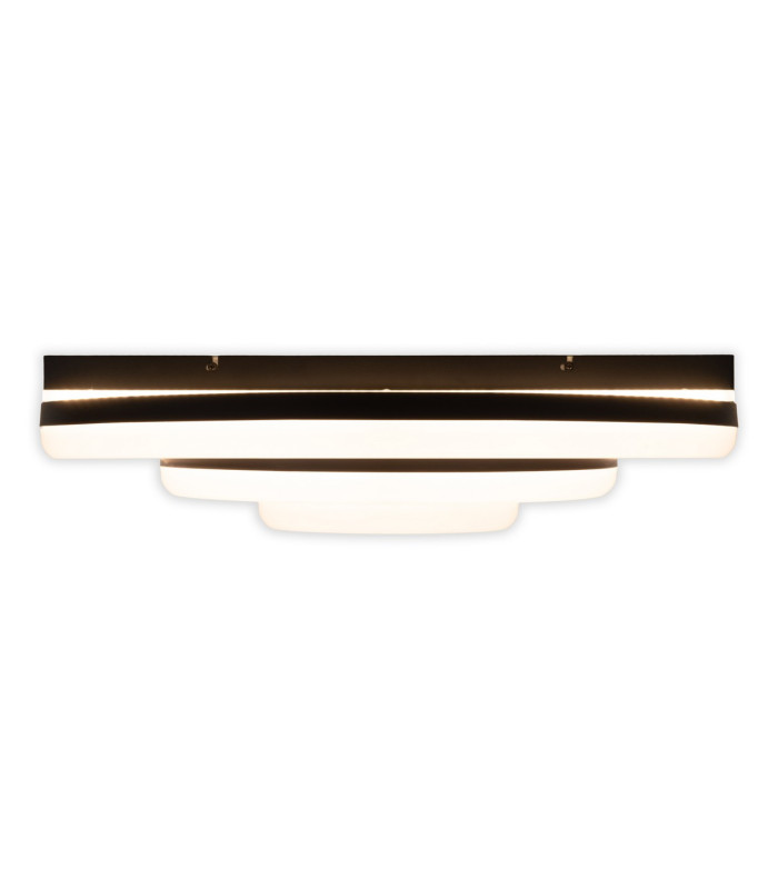 Circulo Dimmable LED Triple Ring Flush Ceiling Light Black 2900-4100K Remote Control-11