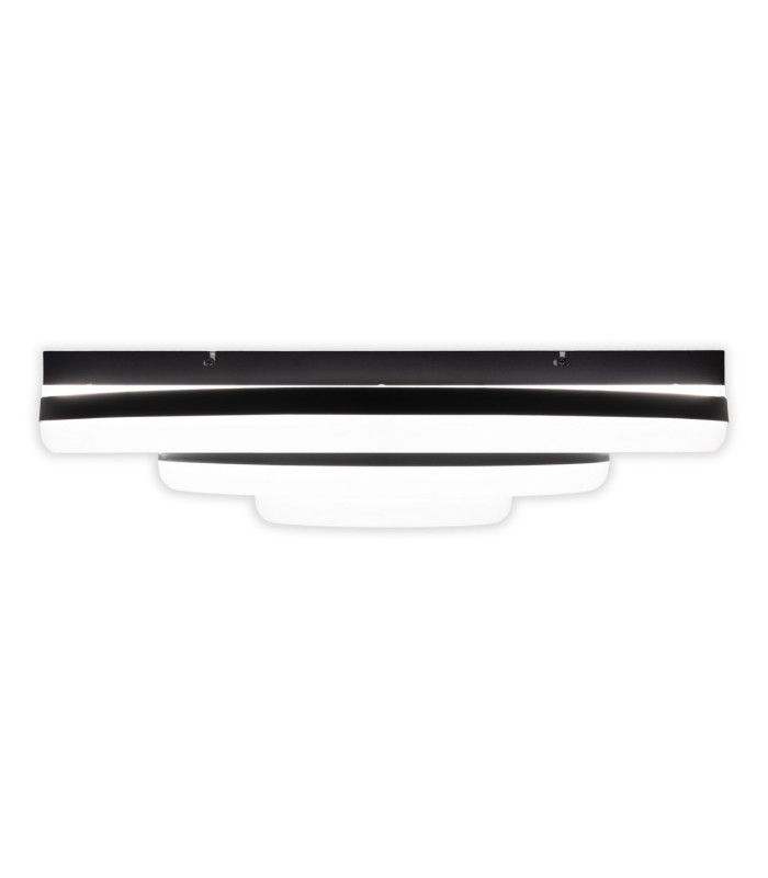Circulo Dimmable LED Triple Ring Flush Ceiling Light Black 2900-4100K Remote Control-12