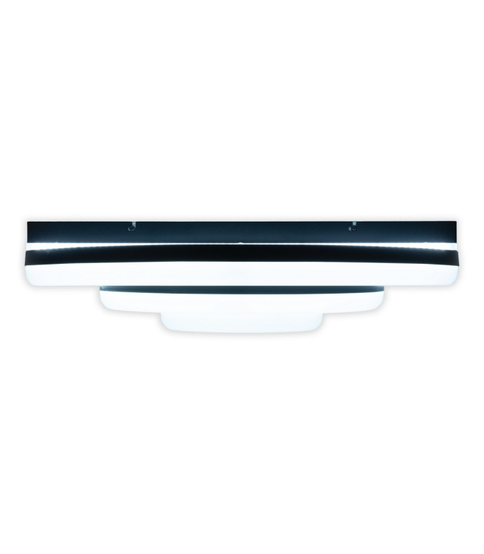 Circulo Dimmable LED Triple Ring Flush Ceiling Light Black 2900-4100K Remote Control-13