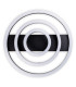 Circulo Dimmable LED Triple Ring Flush Ceiling Light Black 2900-4100K Remote Control-14