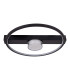 Cimo Dimmable LED Flush Ceiling Light Black 3000K-1