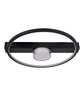 Cimo Dimmable LED Flush Ceiling Light Black 3000K-1