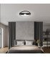 Cimo Dimmable LED Flush Ceiling Light Black 3000K-2