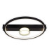 Cimo Dimmable LED Flush Ceiling Light Black 3000K-4