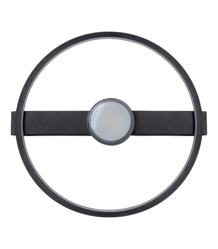 Cimo Dimmable LED Flush Ceiling Light Black 3000K-5