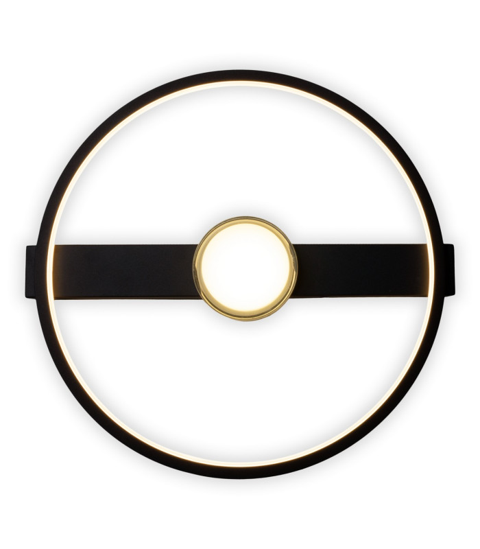 Cimo Dimmable LED Flush Ceiling Light Black 3000K-6