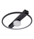 Cimo Dimmable LED Flush Ceiling Light Black 3000K-7