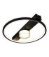 Cimo Dimmable LED Flush Ceiling Light Black 3000K-8