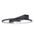 Cimo Dimmable LED Flush Ceiling Light Black 3000K-9