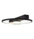 Cimo Dimmable LED Flush Ceiling Light Black 3000K-10