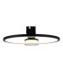 Cimo Dimmable LED Flush Ceiling Light Black 3000K-12