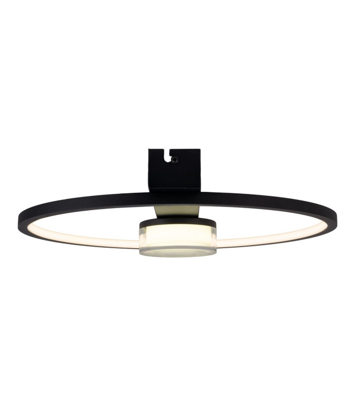 Cimo Dimmable LED Flush Ceiling Light Black 3000K-12