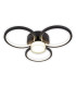 Cimo Dimmable LED Triple Ring Flush Ceiling Light Black 3000K-6