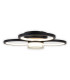 Cimo Dimmable LED Triple Ring Flush Ceiling Light Black 3000K-12