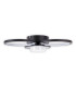 Cimo Dimmable LED Triple Ring Flush Ceiling Light Black 3000K-13
