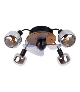 Fumoso Ceiling Spotlight Clusters Black 4xE14 Remote Control Timer Function-1