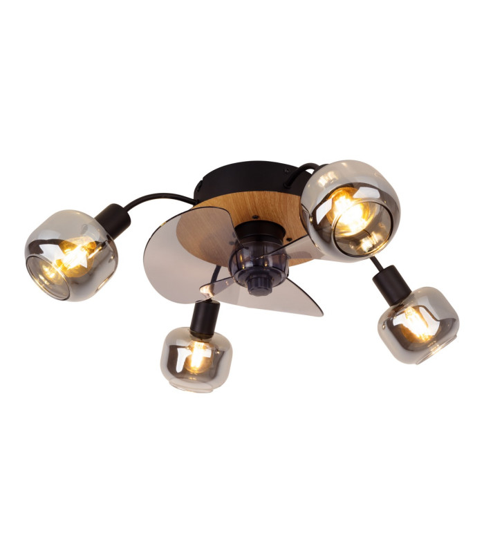 Fumoso Ceiling Spotlight Clusters Black 4xE14 Remote Control Timer Function-8