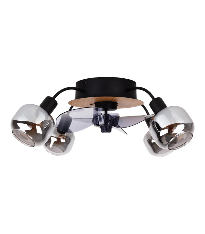 Fumoso Ceiling Spotlight Clusters Black 4xE14 Remote Control Timer Function-9
