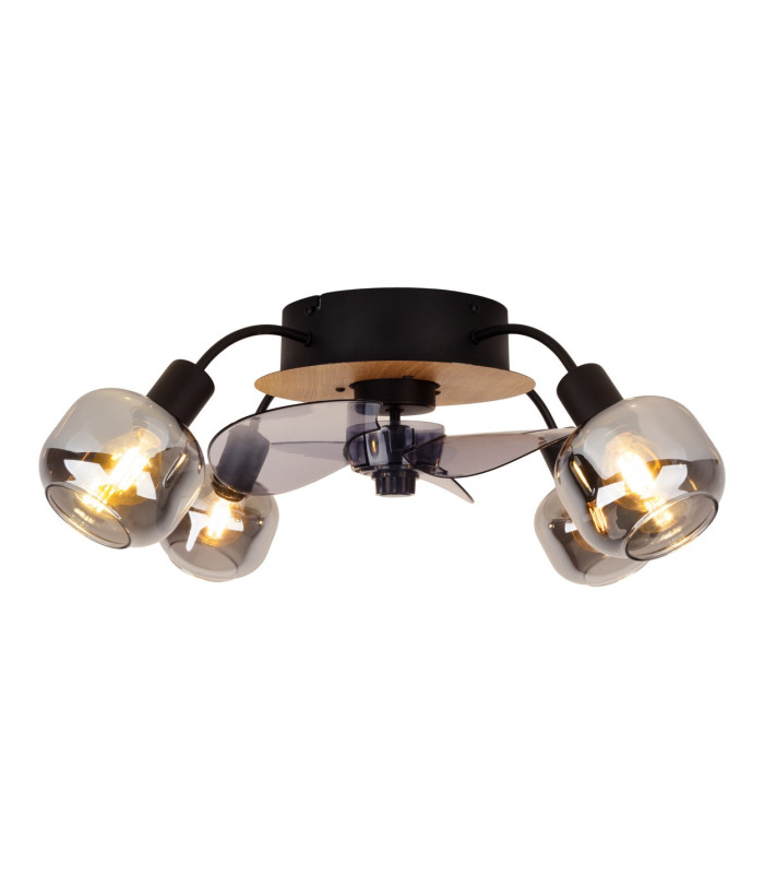 Fumoso Ceiling Spotlight Clusters Black 4xE14 Remote Control Timer Function-10