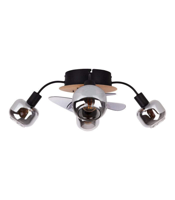 Fumoso Ceiling Spotlight Clusters Black 4xE14 Remote Control Timer Function-11