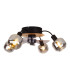 Fumoso Ceiling Spotlight Clusters Black 4xE14 Remote Control Timer Function-14
