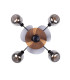 Fumoso Ceiling Spotlight Clusters Black 4xE14 Remote Control Timer Function-15