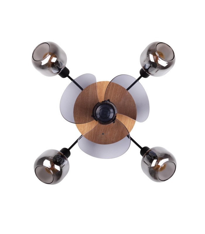 Fumoso Ceiling Spotlight Clusters Black 4xE14 Remote Control Timer Function-15