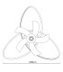 Riccio Dimmable LED Ceiling Fan Black 2800-6400K Remote Control-2