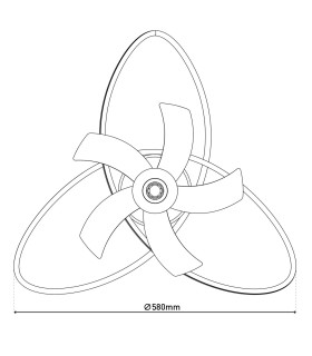 Riccio Dimmable LED Ceiling Fan Black 2800-6400K Remote Control-2