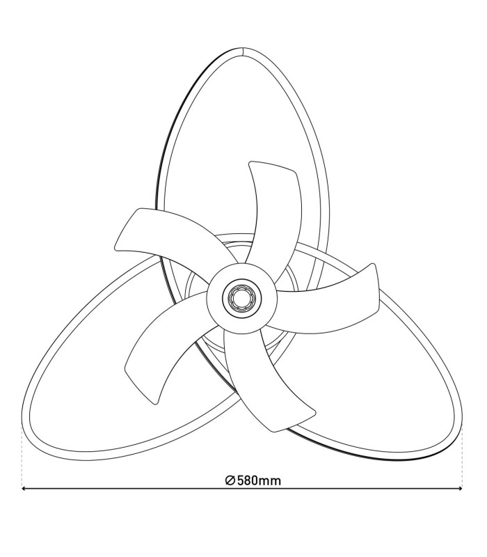 Riccio Dimmable LED Ceiling Fan Black 2800-6400K Remote Control-2
