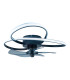 Riccio Dimmable LED Ceiling Fan Black 2800-6400K Remote Control-3