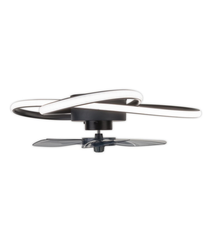 Riccio Dimmable LED Ceiling Fan Black 2800-6400K Remote Control-9