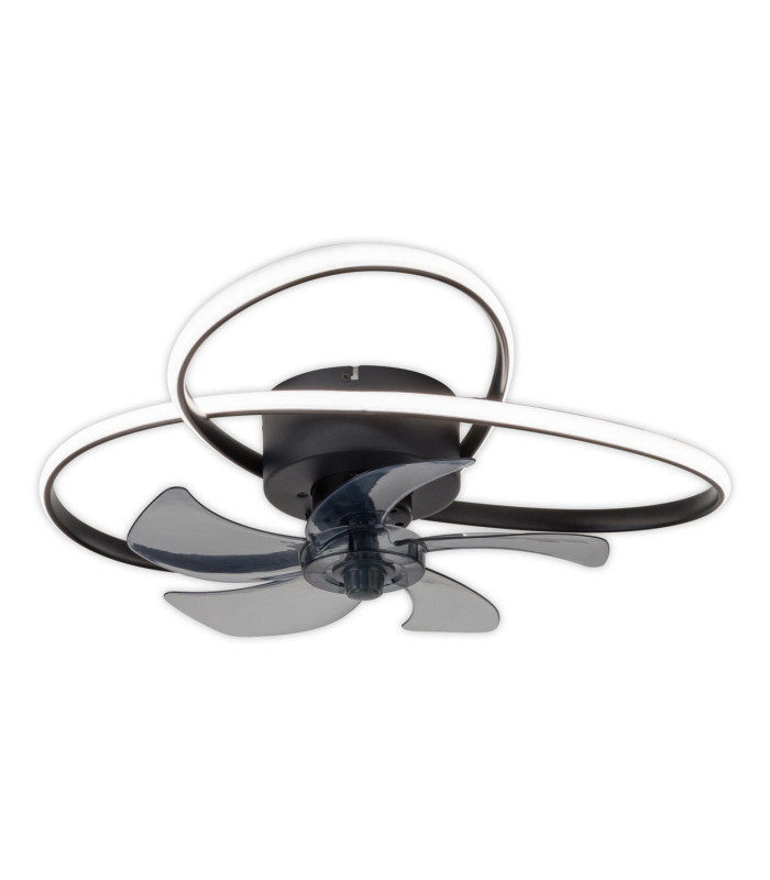Riccio Dimmable LED Ceiling Fan Black 2800-6400K Remote Control-11