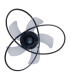 Riccio Dimmable LED Ceiling Fan Black 2800-6400K Remote Control-12