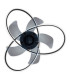Riccio Dimmable LED Ceiling Fan Black 2800-6400K Remote Control-13
