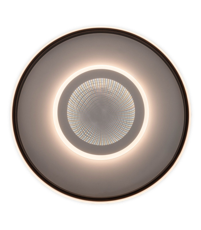 Redona Dimmable Integrated LED Semi Flush Ceiling Light Black 3000-6500K Remote Control-7