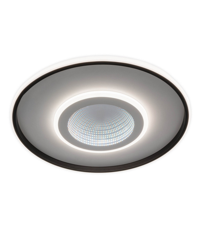 Redona Dimmable Integrated LED Semi Flush Ceiling Light Black 3000-6500K Remote Control-10
