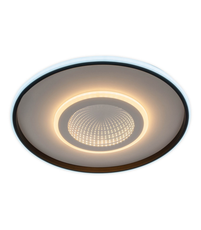 Redona Dimmable Integrated LED Semi Flush Ceiling Light Black 3000-6500K Remote Control-12