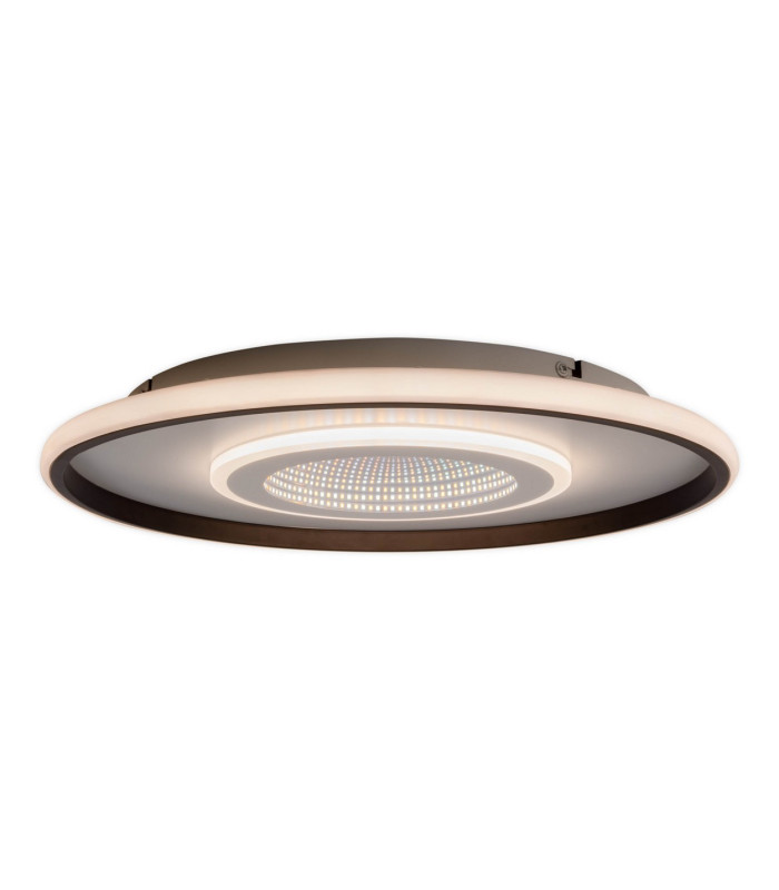 Redona Dimmable Integrated LED Semi Flush Ceiling Light Black 3000-6500K Remote Control-15