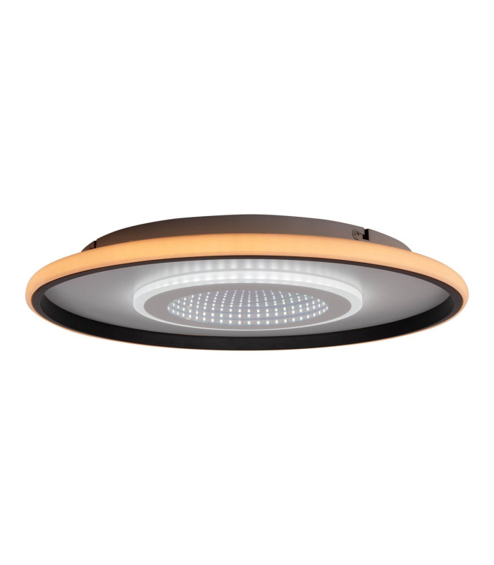 Redona Dimmable Integrated LED Semi Flush Ceiling Light Black 3000-6500K Remote Control-16