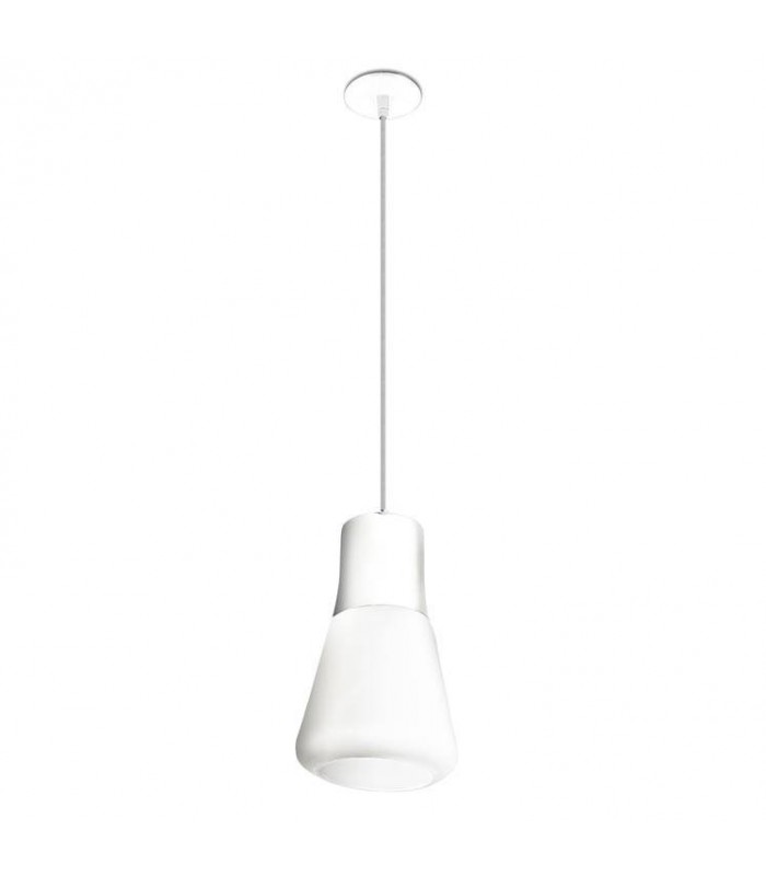 1 Light Ceiling Pendant White, E27 - 1